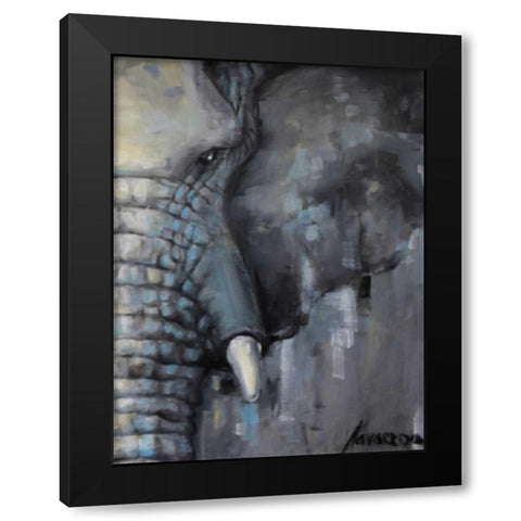 Majestic Pachyderm 2 Black Modern Wood Framed Art Print by Navarro, Lena