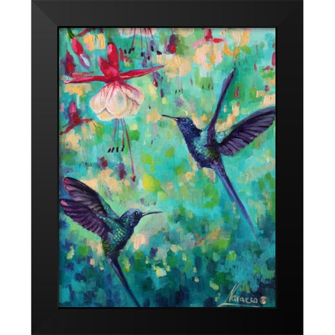 Birds 1 Black Modern Wood Framed Art Print by Colberg, Lisa