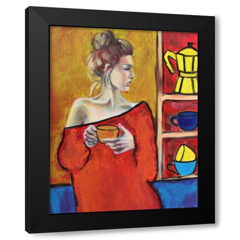 Llady 1 Black Modern Wood Framed Art Print with Double Matting by Colberg, Lisa