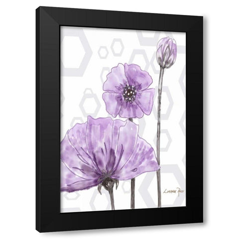 Poppy Arch Rect 1 Black Modern Wood Framed Art Print with Double Matting by Rossi, Lorraine