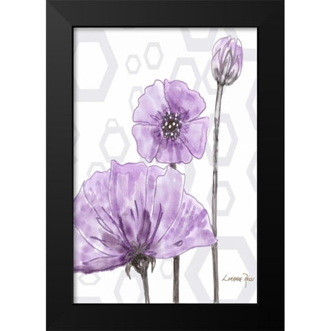 Poppy Arch Rect 1 Black Modern Wood Framed Art Print by Rossi, Lorraine