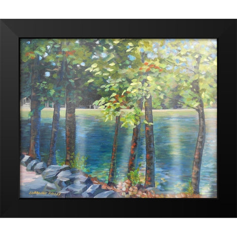 Balsom Park Morning Black Modern Wood Framed Art Print by Rossi, Lorraine