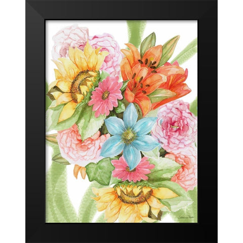 Jungle Bouquet II Black Modern Wood Framed Art Print by Rossi, Lorraine