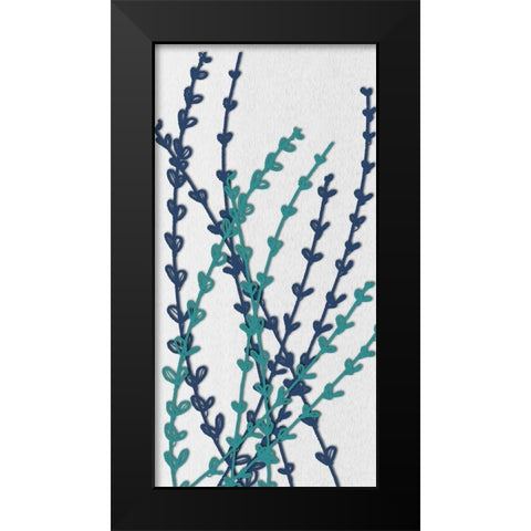 Denim Folia II Black Modern Wood Framed Art Print by Rossi, Lorraine
