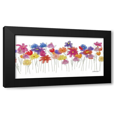 Field of Flowers Black Modern Wood Framed Art Print by Rossi, Lorraine