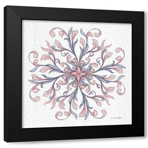 Florentine Scroll 1 Black Modern Wood Framed Art Print with Double Matting by Rossi, Lorraine