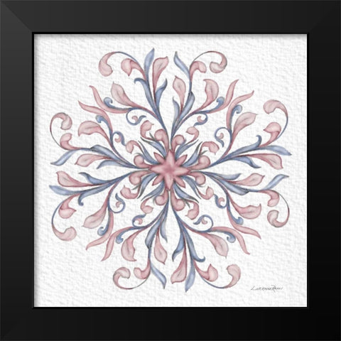 Florentine Scroll 1 Black Modern Wood Framed Art Print by Rossi, Lorraine