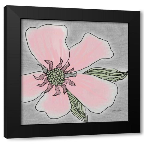 Rossi Rose Quartz 1 Black Modern Wood Framed Art Print by Rossi, Lorraine