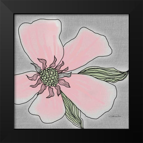 Rossi Rose Quartz 1 Black Modern Wood Framed Art Print by Rossi, Lorraine