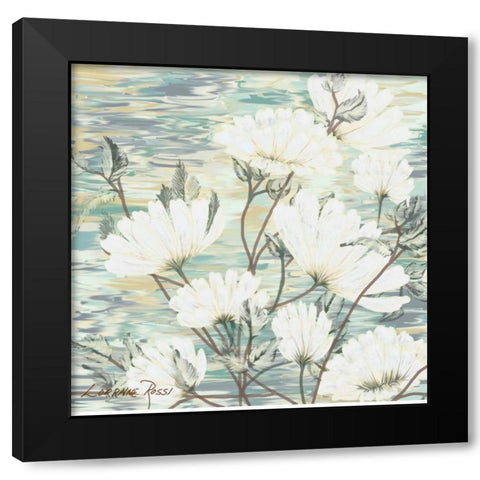 White Water Flower 3 Black Modern Wood Framed Art Print with Double Matting by Rossi, Lorraine