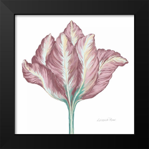 Romantic Tulip 2 Black Modern Wood Framed Art Print by Rossi, Lorraine