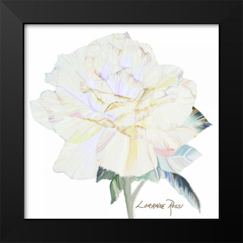 Peace Rose 1 Black Modern Wood Framed Art Print by Rossi, Lorraine