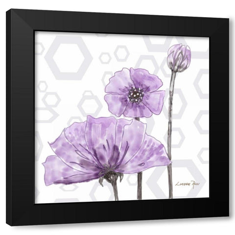 Poppy Arch 1 Black Modern Wood Framed Art Print by Rossi, Lorraine