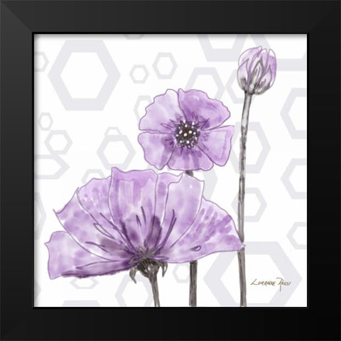 Poppy Arch 1 Black Modern Wood Framed Art Print by Rossi, Lorraine
