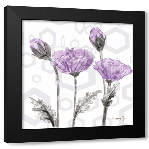 Poppy Arch 2 Black Modern Wood Framed Art Print by Rossi, Lorraine