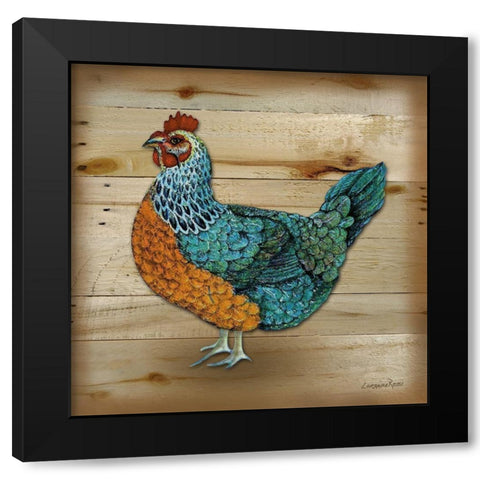 Henrietta Wood 1 Black Modern Wood Framed Art Print by Rossi, Lorraine