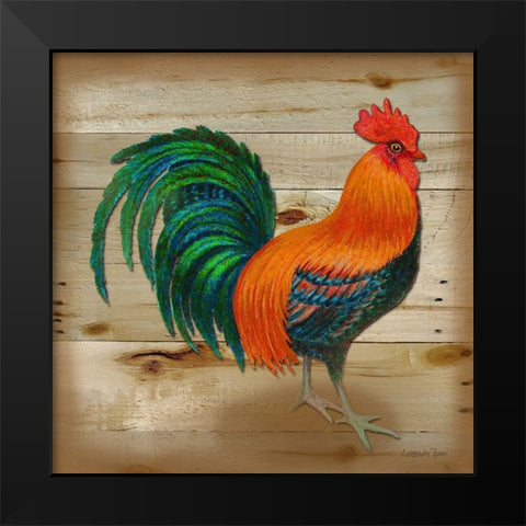 Henrietta Wood 2 Black Modern Wood Framed Art Print by Rossi, Lorraine