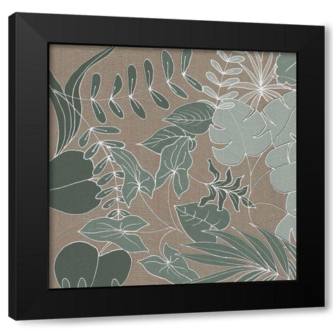 Rustic Leaves 1 Black Modern Wood Framed Art Print by Rossi, Lorraine
