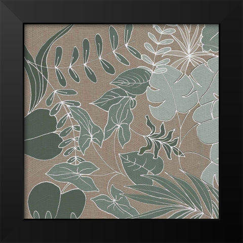 Rustic Leaves 1 Black Modern Wood Framed Art Print by Rossi, Lorraine