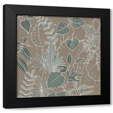 Rustic Leaves 2 Black Modern Wood Framed Art Print by Rossi, Lorraine