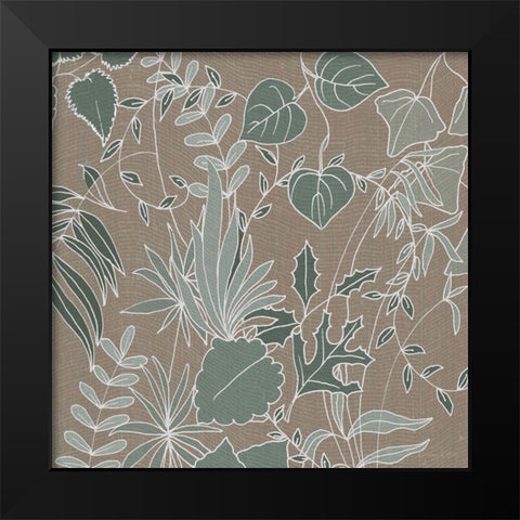Rustic Leaves 2 Black Modern Wood Framed Art Print by Rossi, Lorraine