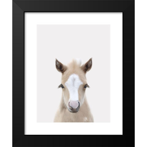 Baby Horse 1 Black Modern Wood Framed Art Print by Straatsma, Leah