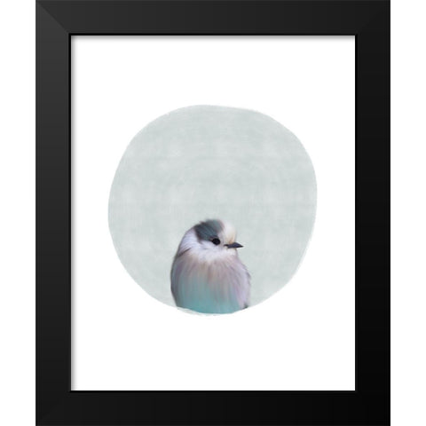 Baby Circle Bird Black Modern Wood Framed Art Print by Straatsma, Leah