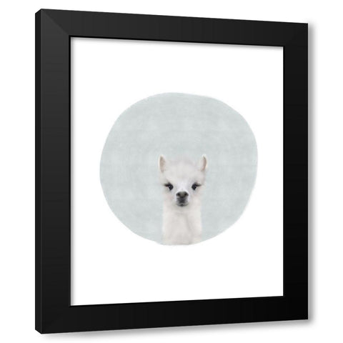 Baby Alpaca Black Modern Wood Framed Art Print by Straatsma, Leah