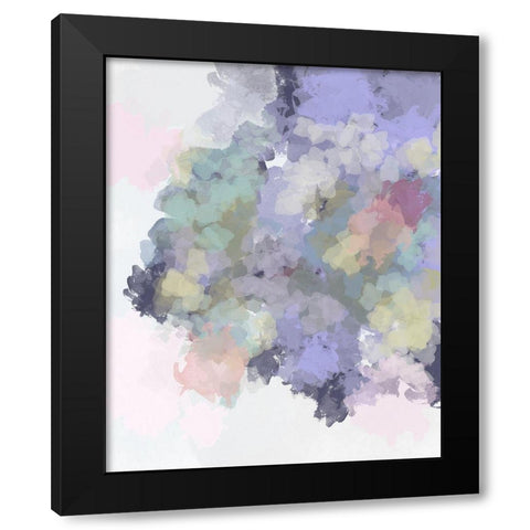 Lavender Watercolor Black Modern Wood Framed Art Print by Straatsma, Leah