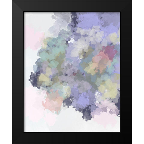 Lavender Watercolor Black Modern Wood Framed Art Print by Straatsma, Leah