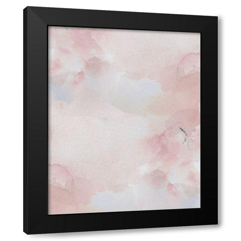 Blush Pink Print Black Modern Wood Framed Art Print by Straatsma, Leah