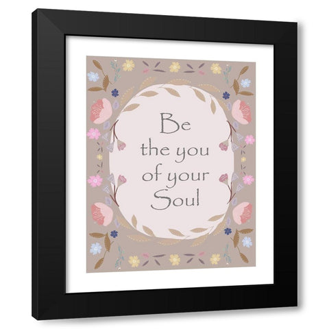 Soul Border Black Modern Wood Framed Art Print by Straatsma, Leah