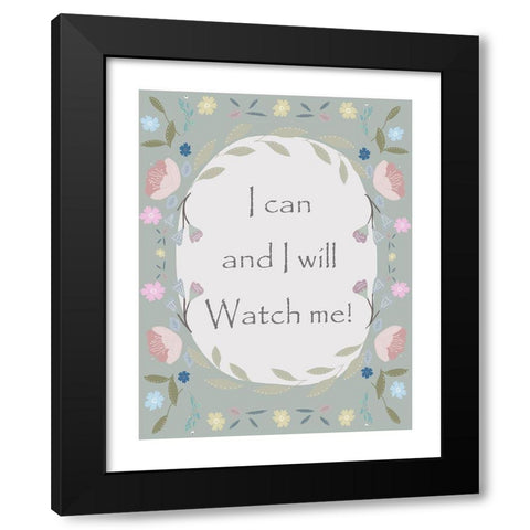 Watch Border Black Modern Wood Framed Art Print by Straatsma, Leah