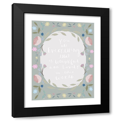 Border Everything Black Modern Wood Framed Art Print by Straatsma, Leah