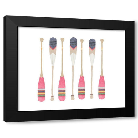 Cottage Paddles Black Modern Wood Framed Art Print by Straatsma, Leah