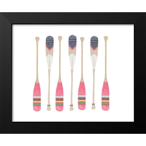 Cottage Paddles Black Modern Wood Framed Art Print by Straatsma, Leah