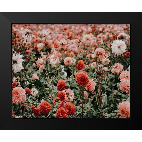 Warm Florals Black Modern Wood Framed Art Print by Straatsma, Leah
