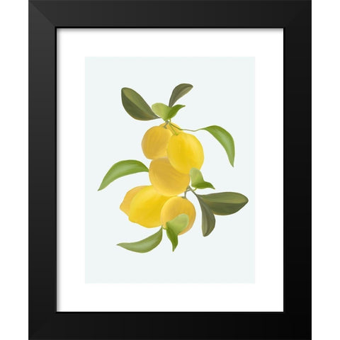 Lemons Part 3 Black Modern Wood Framed Art Print by Straatsma, Leah