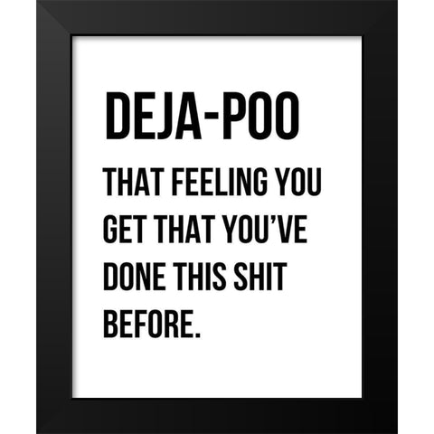 Dejapoo Black Modern Wood Framed Art Print by Straatsma, Leah