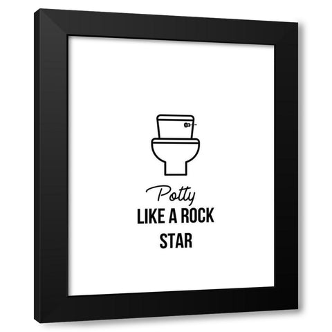 Potty Like Black Modern Wood Framed Art Print with Double Matting by Straatsma, Leah