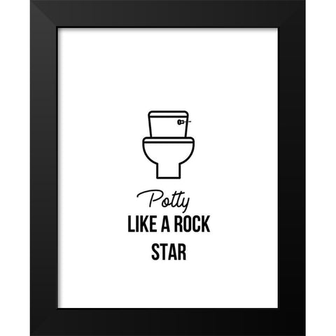 Potty Like Black Modern Wood Framed Art Print by Straatsma, Leah