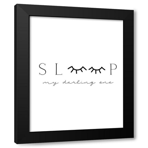 Sleep My Darling One Black Modern Wood Framed Art Print by Straatsma, Leah