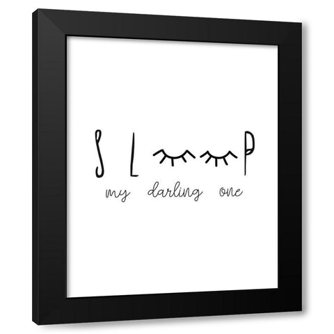 Sleep My Darling 2 Black Modern Wood Framed Art Print with Double Matting by Straatsma, Leah