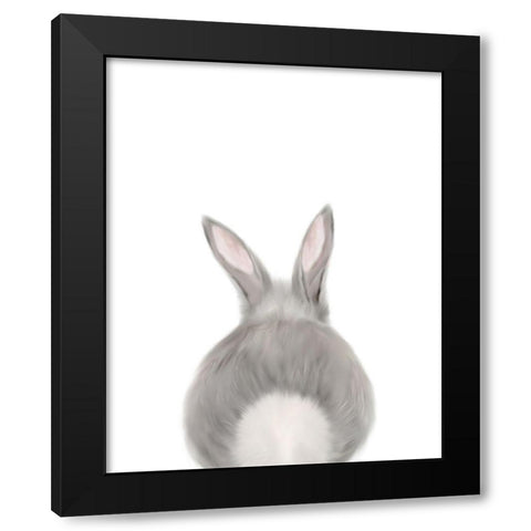 Bunny Butt Black Modern Wood Framed Art Print by Straatsma, Leah
