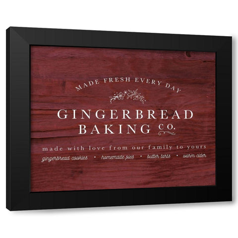 Red Gingerbread Black Modern Wood Framed Art Print with Double Matting by Straatsma, Leah
