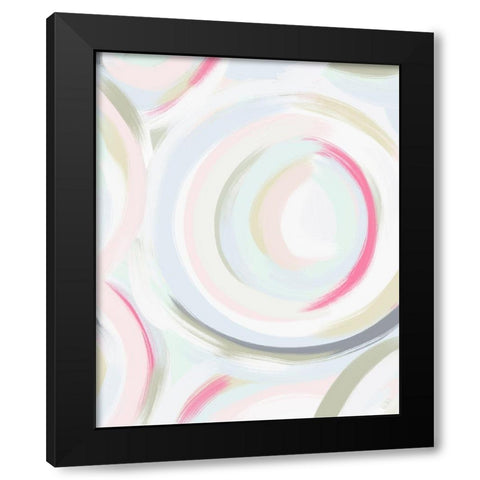 Abstract Pinky 1 Black Modern Wood Framed Art Print by Straatsma, Leah