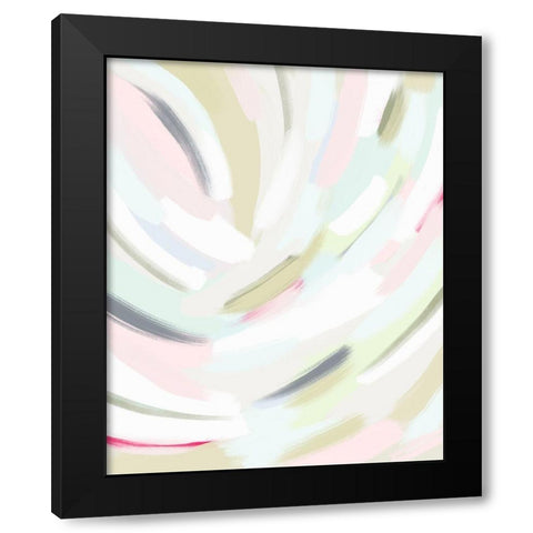 Abstract Pinky 2 Black Modern Wood Framed Art Print by Straatsma, Leah