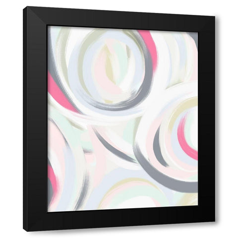 Abstract Pinky 3 Black Modern Wood Framed Art Print by Straatsma, Leah