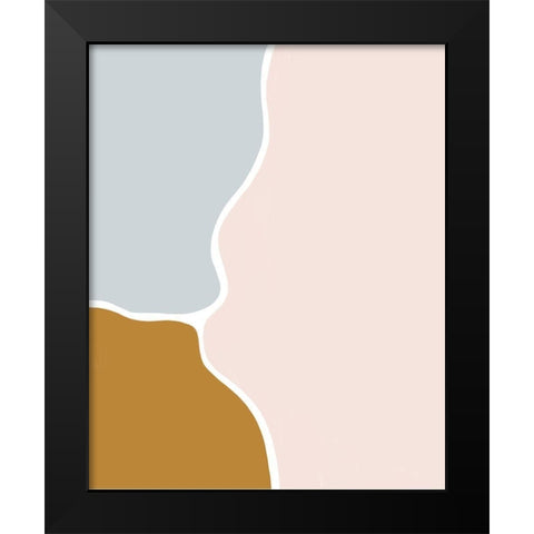 Jewel Abstract 1 Black Modern Wood Framed Art Print by Straatsma, Leah