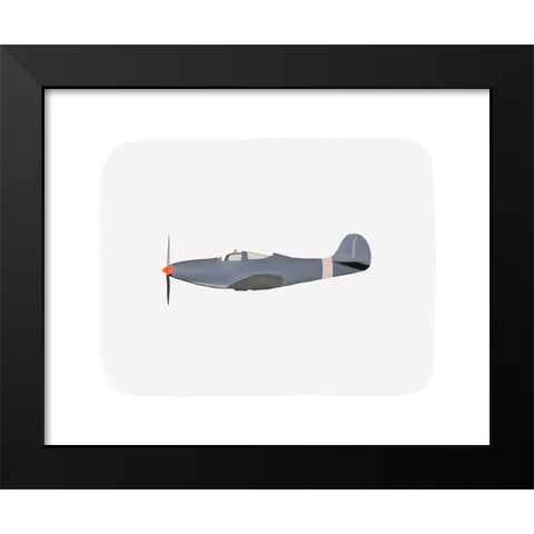 Vintage Plane 1 Black Modern Wood Framed Art Print by Straatsma, Leah